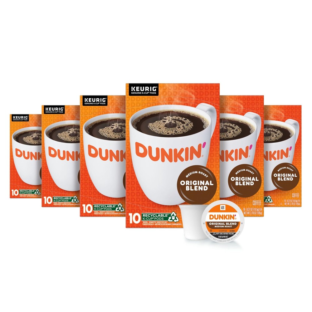 Dunkin' Original Blend Medium Roast Coffee 60 Keurig K-Cup Pods