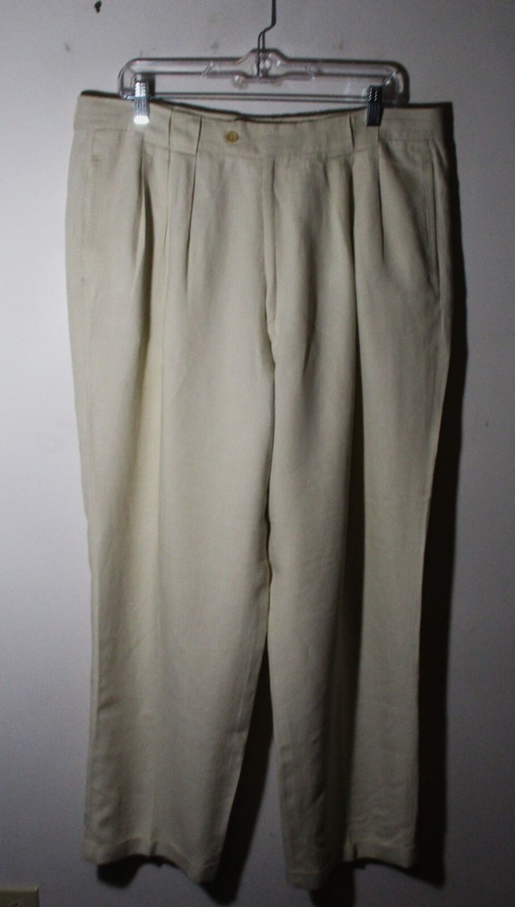 Calvin Klein Men's Beige Linen Pants Size 36X31