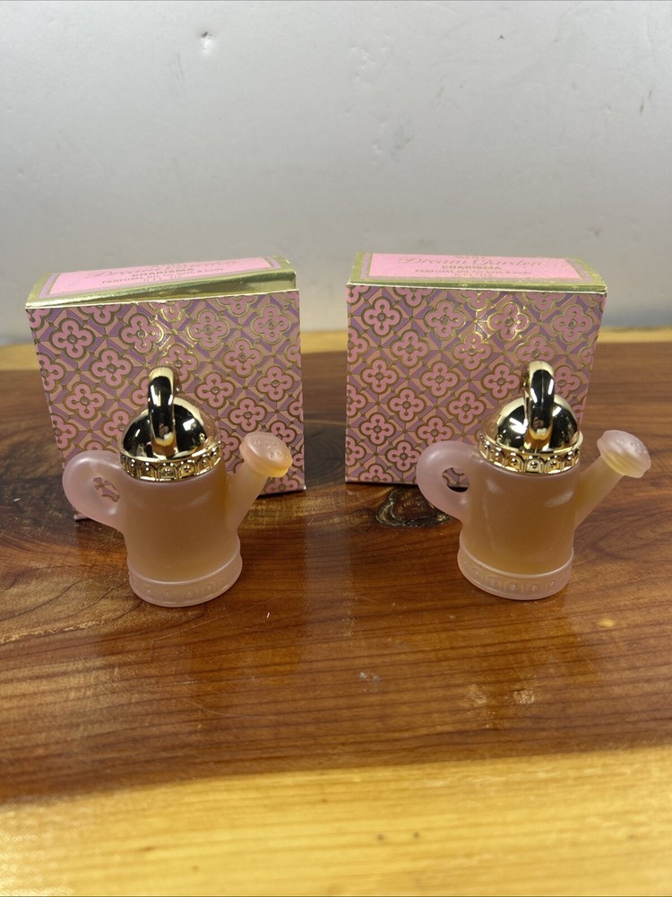 Vintage Avon Dream Garden Perfume Oil Set - 2 Watering Can Bottles 0.5 oz NOS