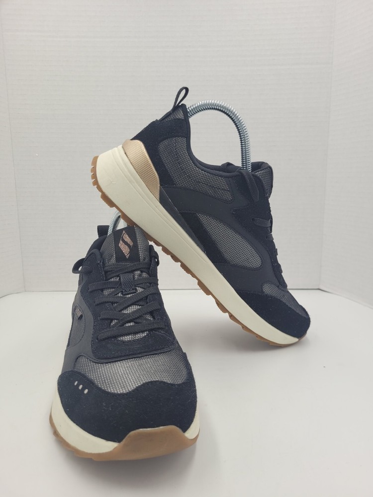 SKECHERS  Sunny Street Sneakers Women Size 8 Black 155423 EUC