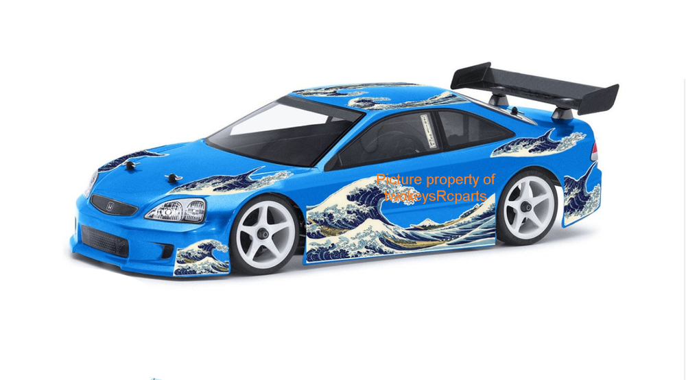 1:10 RC Clear Lexan Body Shell - Honda Civic Coupe inc Great Wave decals +type R