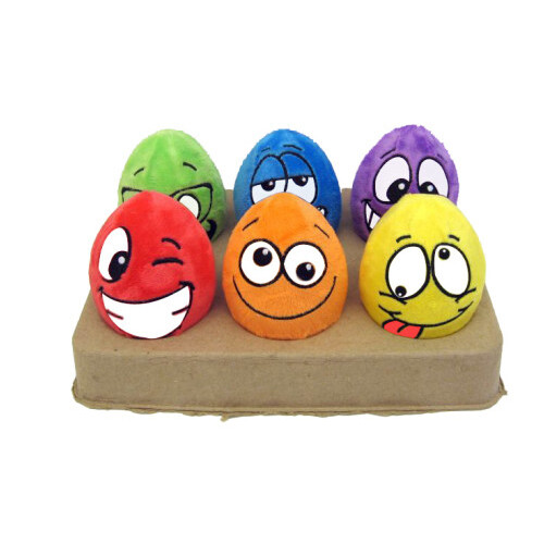 Multipet Egg Noggins Dog Toy Assorted; 1 Each/4 in