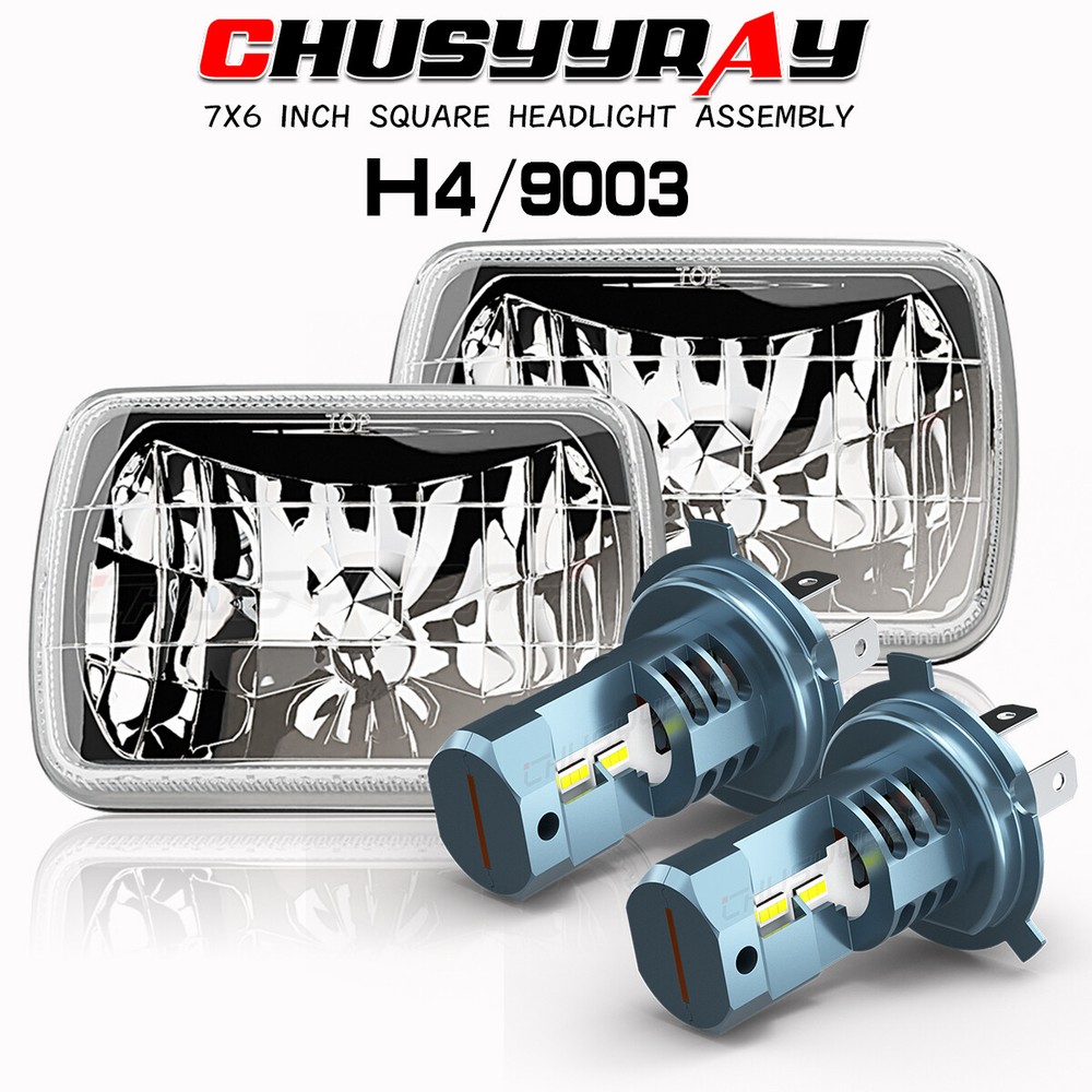 Pair 5x7“ 7x6” LED Headlights Hi/Lo Beam For Dodge D150 D250 D350 Ram 50 H4 JEEP