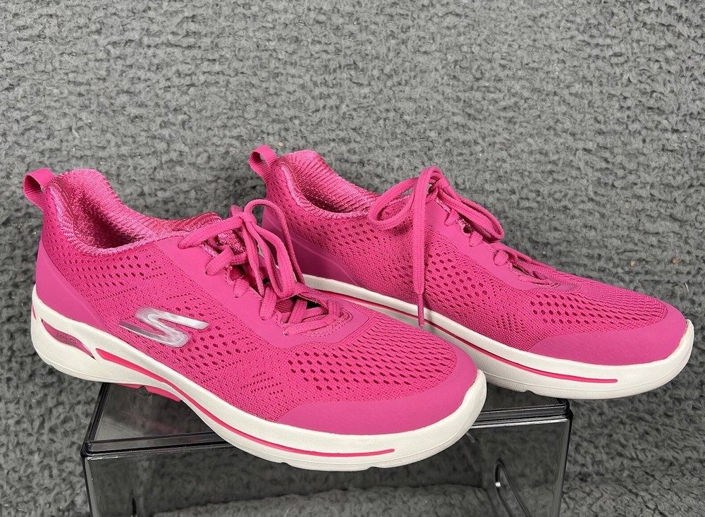 Skechers Womens Sneakers Sz 7.5 Go Walk Arch Fit-Motion Breeze Hot Pink Comfort