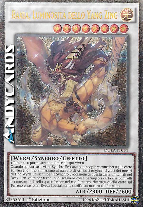 BAXIA Yang Zing Brightness Ultimate Rare DUEA 1st Edition IT051
