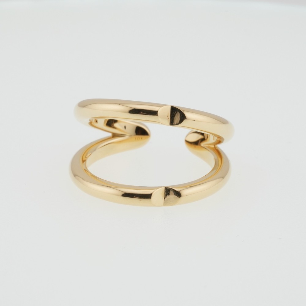 READ Louis Vuitton 18k Yellow Gold LV Volt Upside Down Ring Size EU 57 US 8