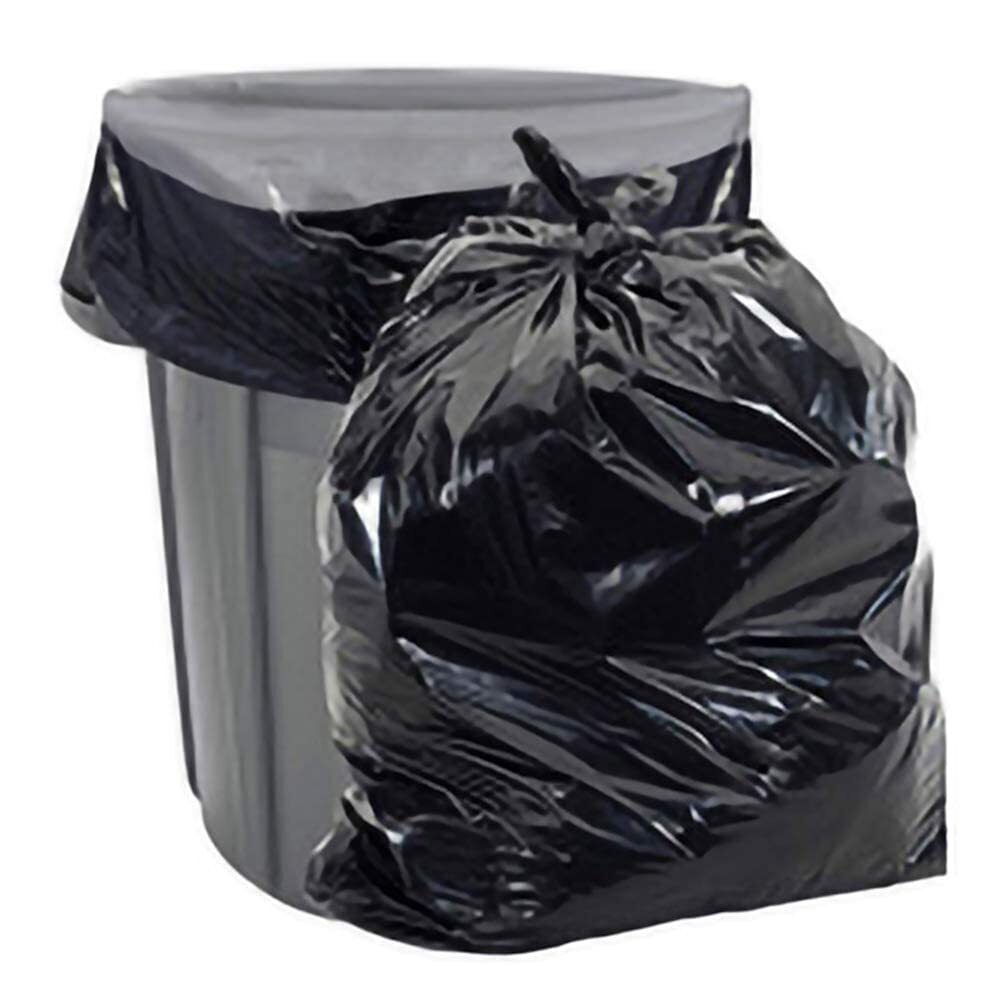 Aluf Plastics 55-60 Gallon Trash Bags - 1.7 MIL (eq) Black Heavy Duty Trash C...