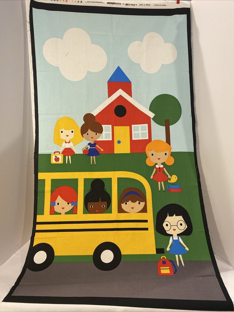 Back To School Fabric Panel 16369 Ann Kelle Robert Kaufman ￼23” X 41”-image