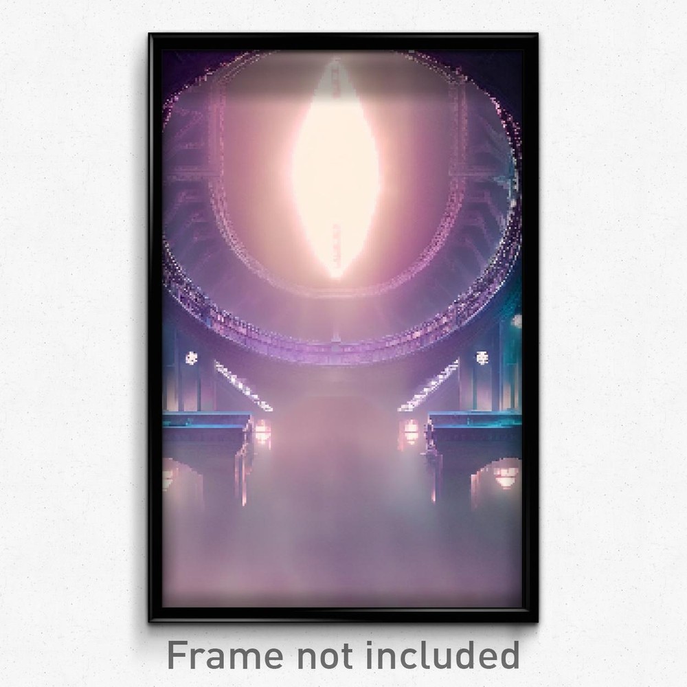 8-Bit Pixel Art Poster - Infinite Cistern Psychedelic Trippy Video Game Print