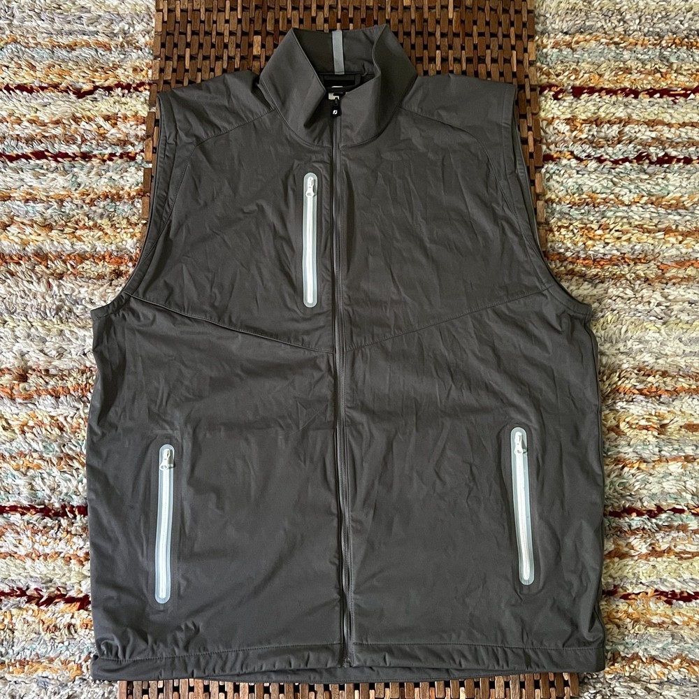 Footjoy FJ Ultralight Tech Vest Grey White Men's Size Large L Full Zip