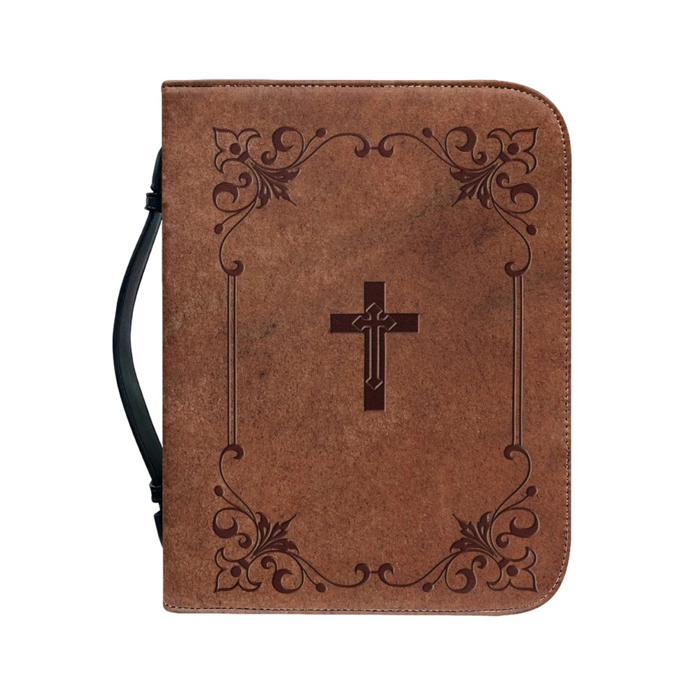 Bible Case PU Vintage Bible Case Zippered Bible Covers Water Resistant Cover