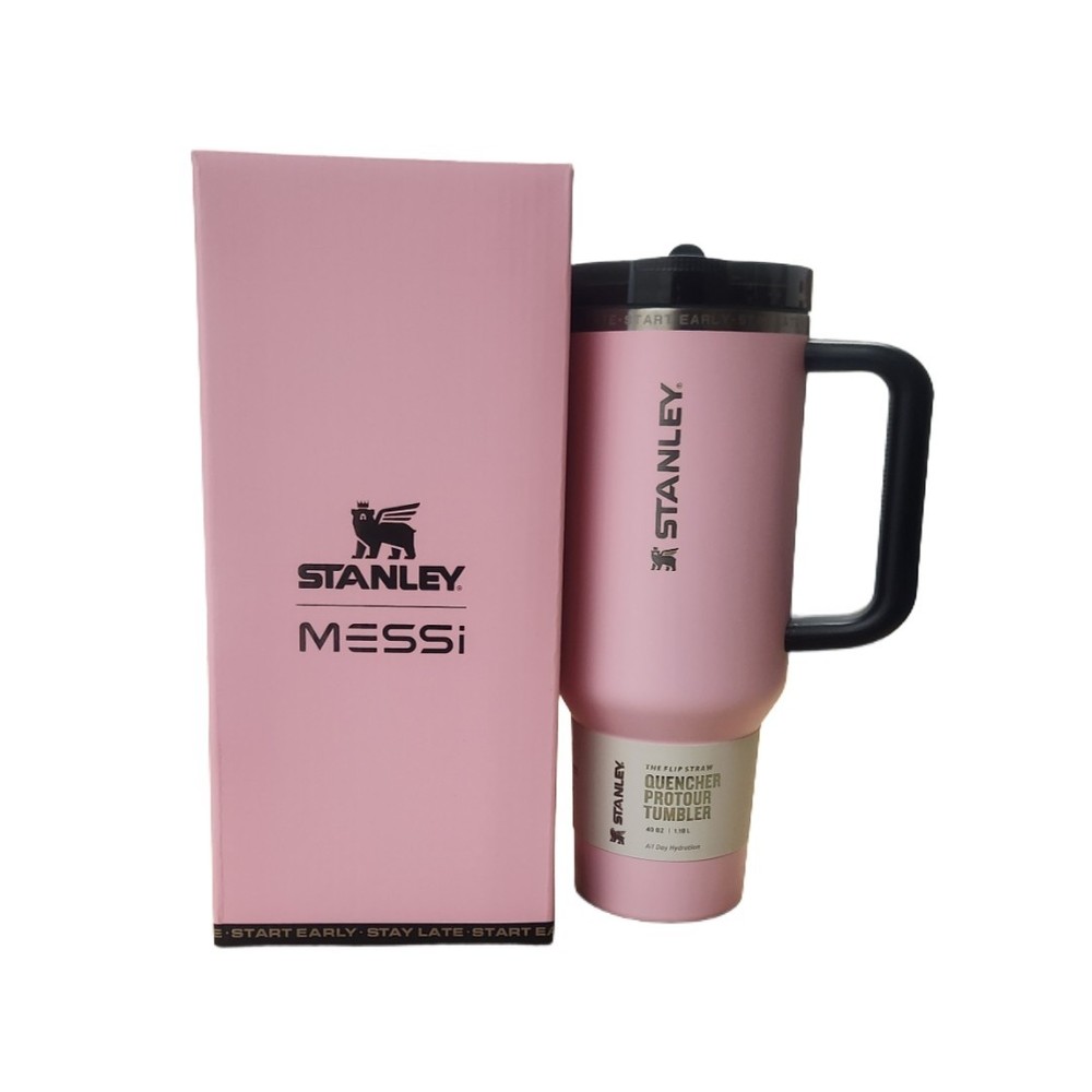 Messi Quencher ProTour Flip Straw Tumbler 40 OZ Miami Soccer