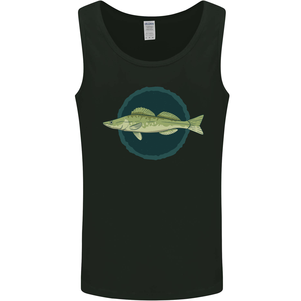 Zander Pikeperch Fish Fishing Fisherman Mens Vest Tank Top