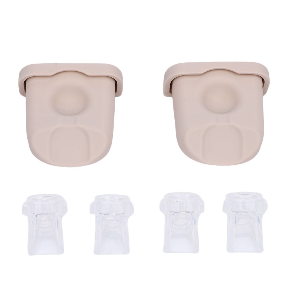 2-4pcs Duckbill Valves And 2pcs Silicone Diaphragms For Breast Pump White