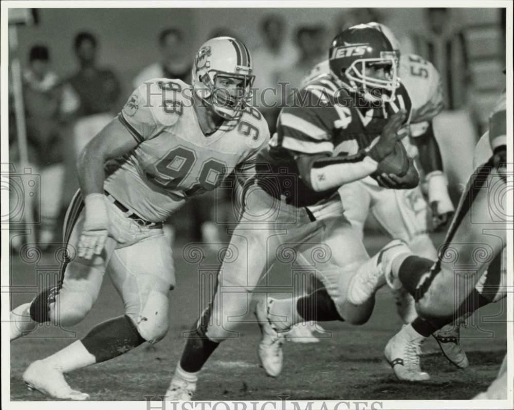 1988 Press Photo Miami Dolphins vs New York Jets Football Game - afa46581