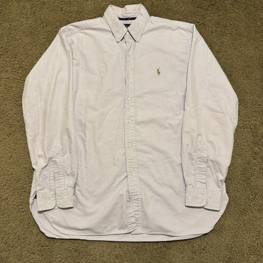 Polo Ralph Lauren Button Down Shirt Mens XL Classic Fit White Long Sleeve Pony
