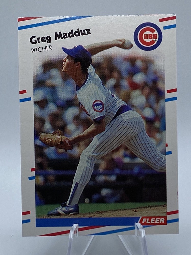 GREG MADDUX Vintage 1988 FLEER #423 Chicago Cubs HOF Baseball Card