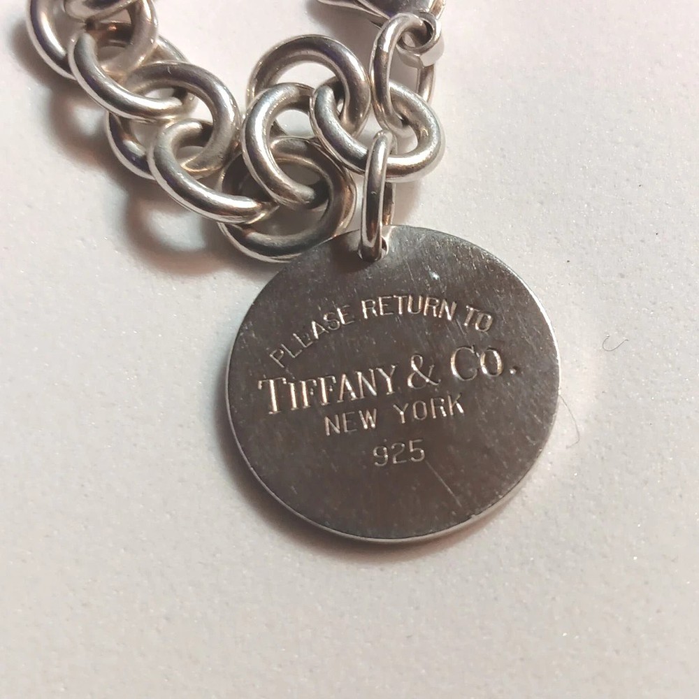 Tiffany & Co Return to Tiffany 7.5 Inch Sterling Silver Chain Bracelet