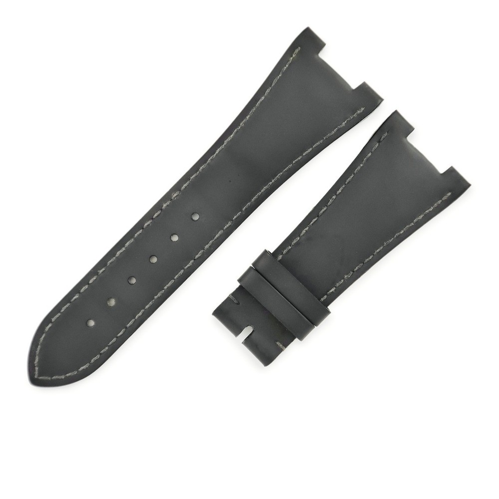 Patek Philippe Nautilus Genuine Calf Leather Replacement Strap Black