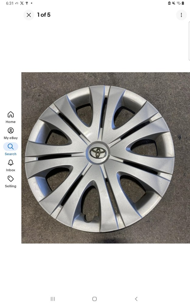 OEM Toyota 15 Inch Wheel Covers Hubcaps for Corolla Camry Set of 4