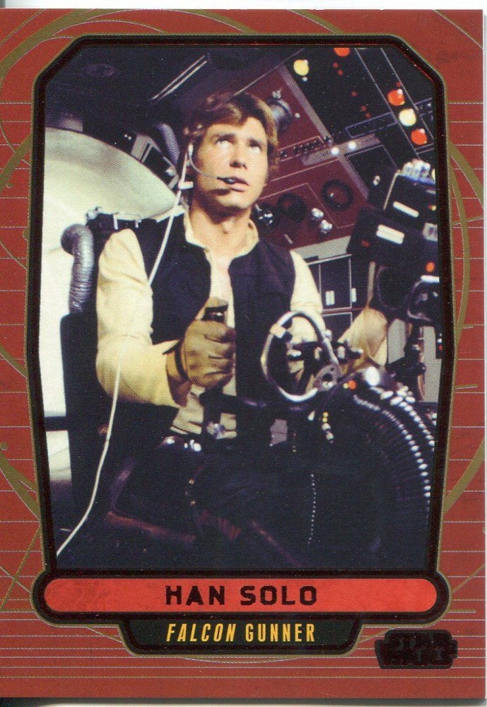Star Wars Galactic Files 2 Han Solo Red Parallel Base Card #480