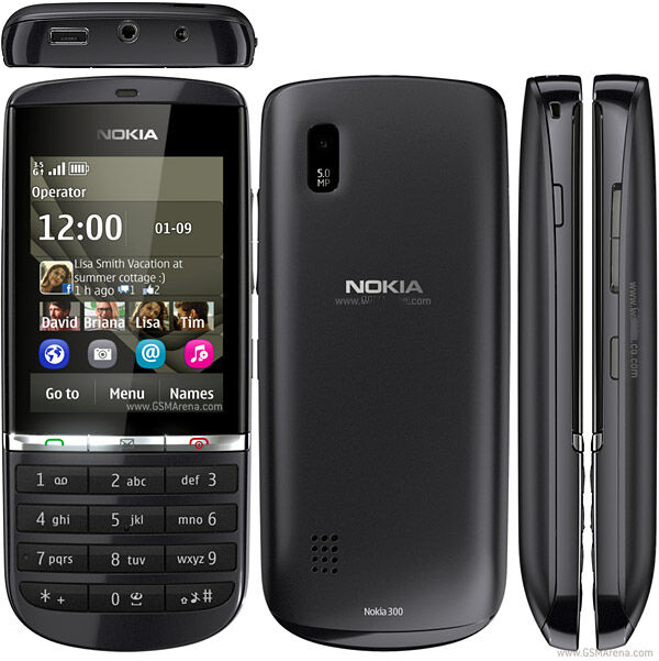 Unlocked N300 Nokia Asha 300 Original 3G 5MP  Mobile Phone  1 Year warranty