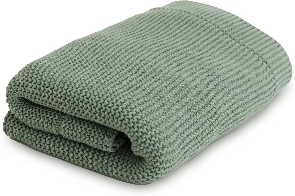 Ultra Soft Organic Cotton Knitted Baby Receiving Blanket 30x40 Stroller Size