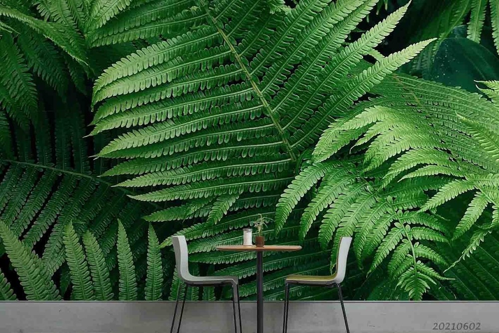 3D Green Plants Leaves Close-up Wall Murals Wallpaper Murals Wall Sticker 2