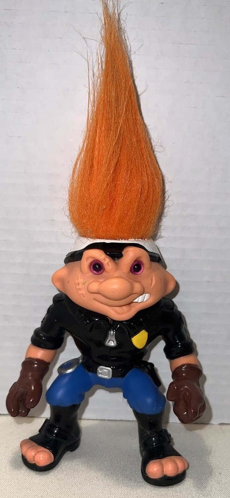 Vintage Battle Troll Hasbro 1992 Officer PaTroll Motorcycle Toy