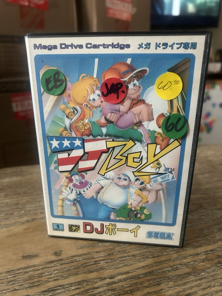 DJ Boy/ DJ Kids SEGA MEGA DRIVE Genesis Complete W/Manual Japan Import Tested