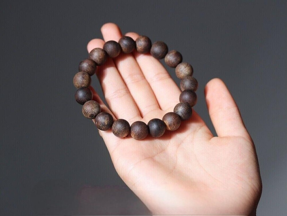 10mm Kalimantan Wild Agarwood Bracelet Malas Meditation Agarwood Prayer Beads