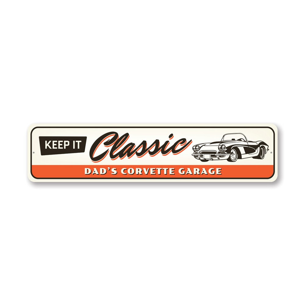 Chevy Corvette Keep it Classic Metal Sign Chevrolet Automotive Car Man Cave