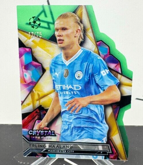 2024 Topps Crystal Premium UEFA Manchester City Erling Haaland die cut 17/75