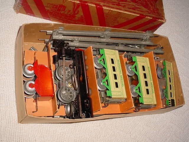 Hafner Tin Prewar Sunshine Special Tin Lithographed Toy Train SET (RARE)