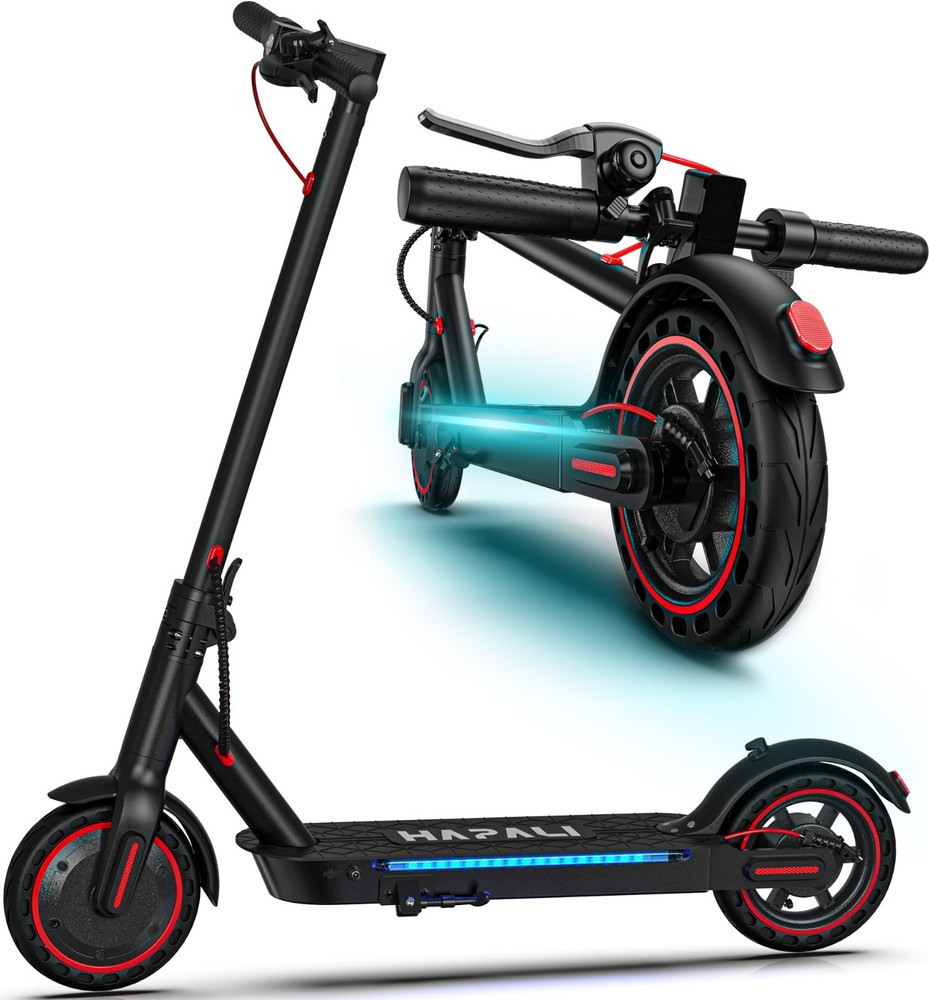 Electric Scooter Adults, Up to 21 MPH, Folding E-Scooter Built-in Side Lights