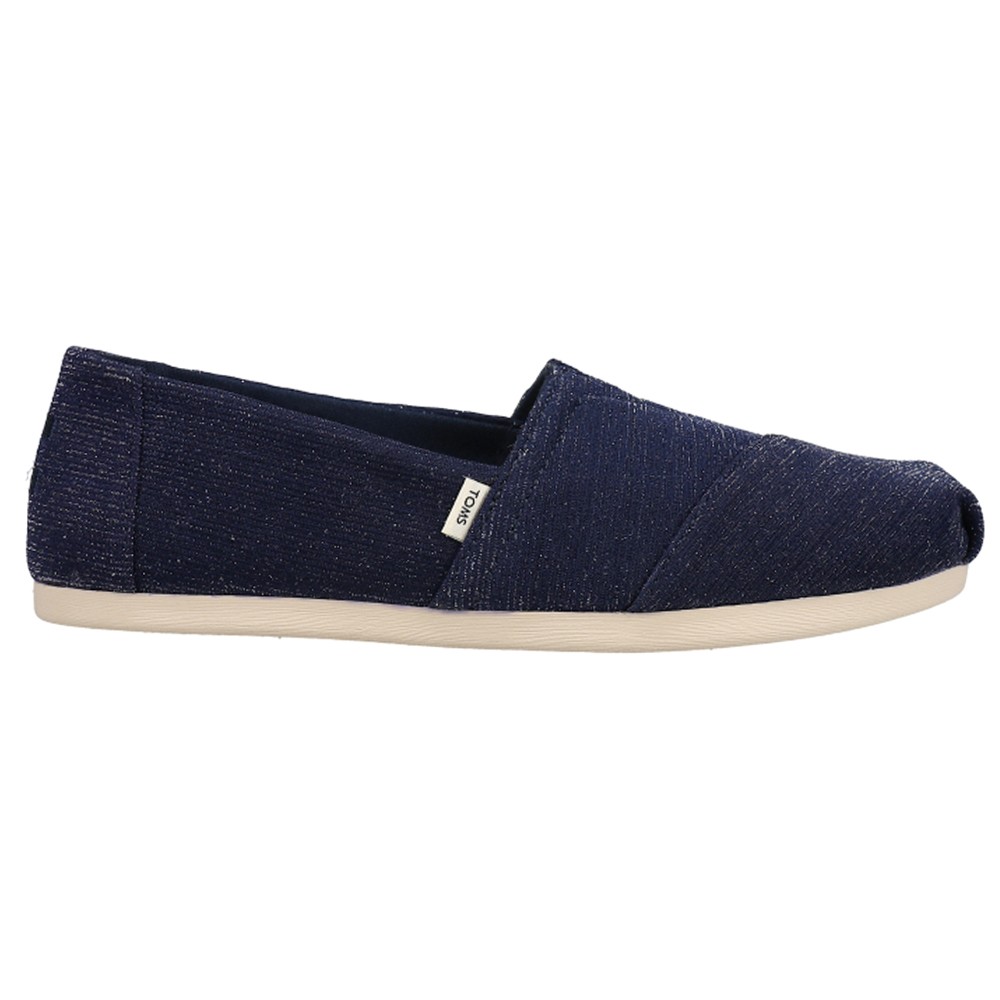 TOMS Alpargata Slip On  Womens Blue Flats Casual 10016752T