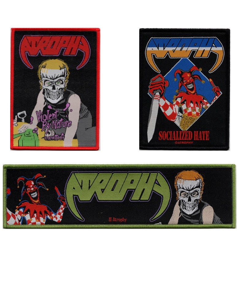 ATROPHY-3 Thrash Metal Woven Patches Bundle