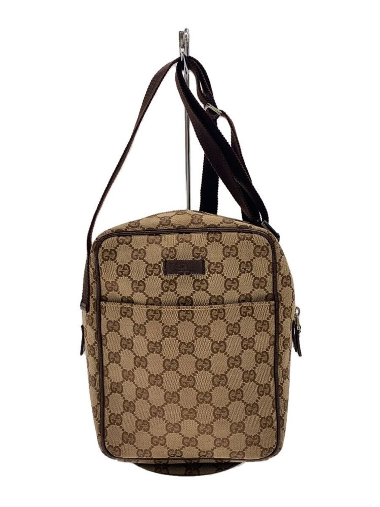 GUCCI GG Canvas Brown Shoulder Bag