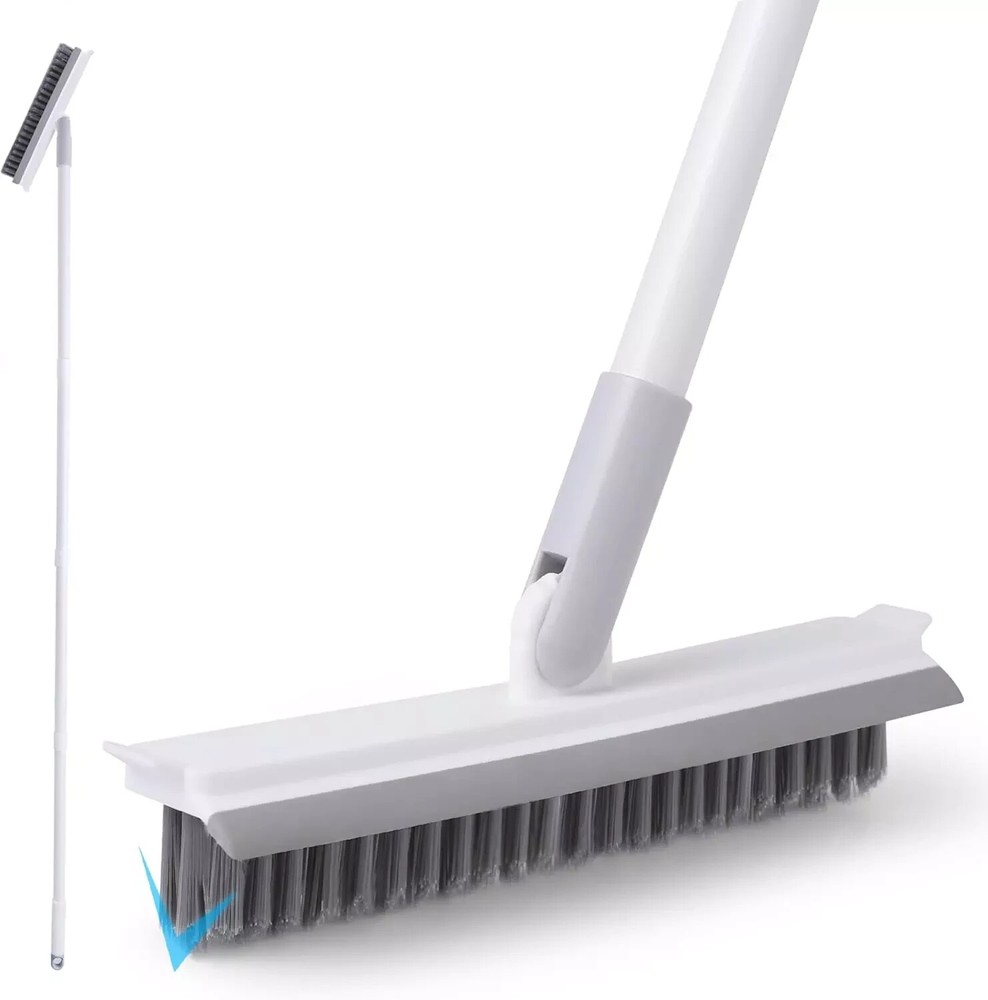 Long Handle Grout Brush for Tile Floors and Shower Cleaning