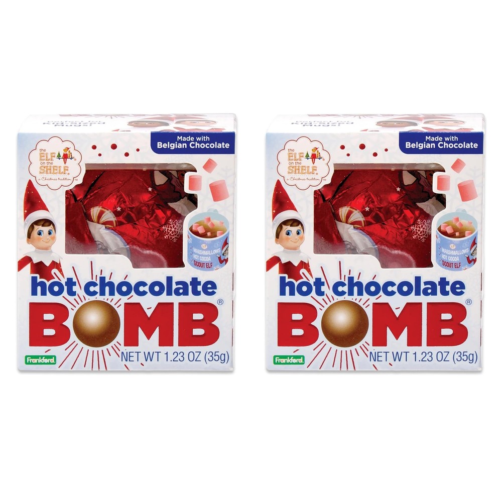 Elf on the Shelf Hot Chocolate Bomb 2 Pack, Elf Hot Chocolate Bomb Set, Elf o...