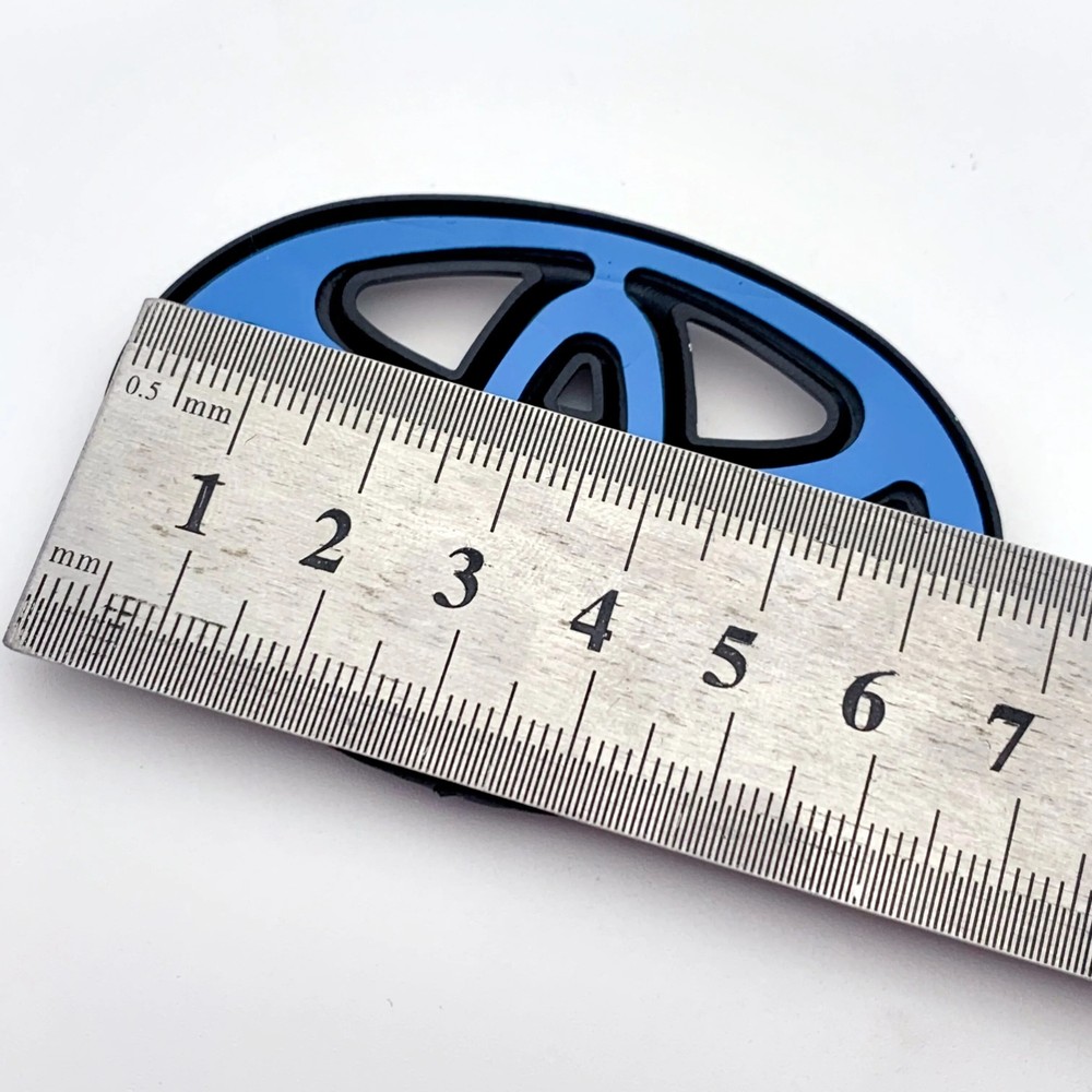 3D ABS Silver/Black Steering Wheel Emblem Replace Sticker for toyota