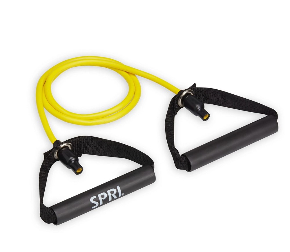 Spri XERTUBE Yellow Very Light Resistance Exercise Band for Strength Training