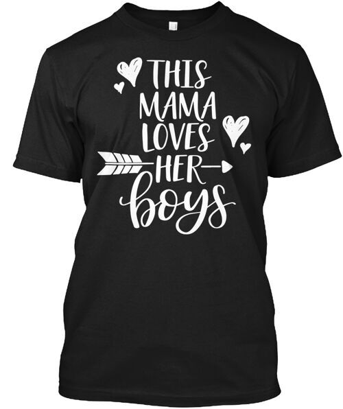 This Mama Loves Her Boys T-Shirt Made in the USA Size S to 5XL