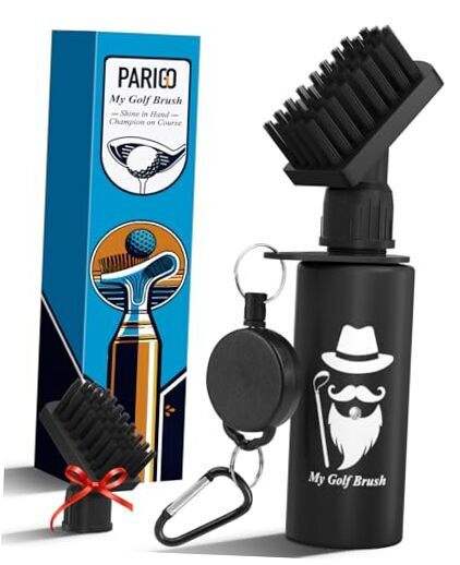 Mens Golf Club Cleaner Brush - Golf Club Brush with Golf Clubs Brush w/Head