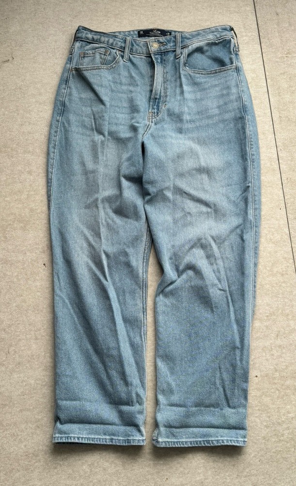 Hollister Jeans 11R Ultra High-Rise Vintage Straight 30 27 Blue Denim Light Wash