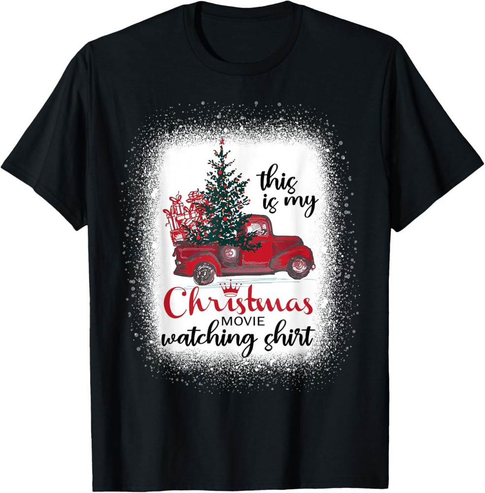This Is My Christmas Movie Watching Shirt Vintage Red Truck T-Shirt