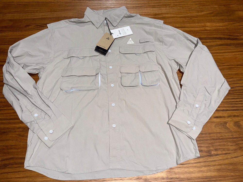 Men's sz Medium Nike ACG Orb Weaver Long Sleeve Shirt Dri Fit ADV UV HJ2465-009