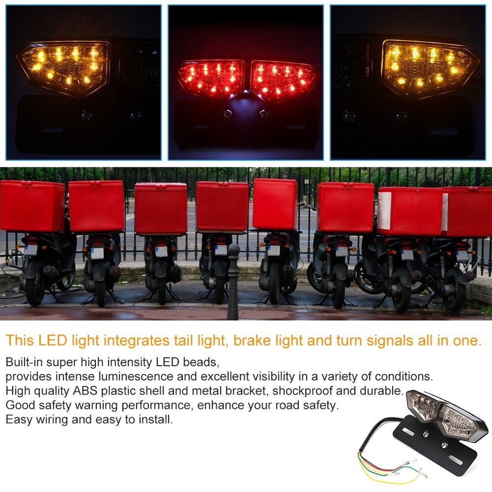 Car Auto Motorcycle Tail Light Brake Lamp Turn Signal Indicators