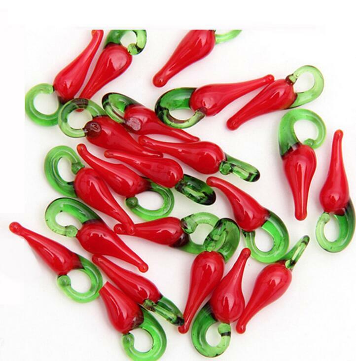 50Pcs Small Glass Pepper Beads for DIY Bracelet Jewelry Making Accessories