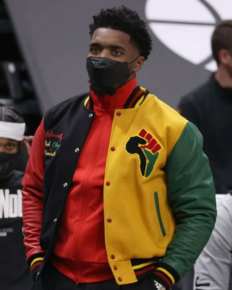 Men's Donovan Mitchell HBCU Pride Varsity Jacket Stock Clearance Sale-image